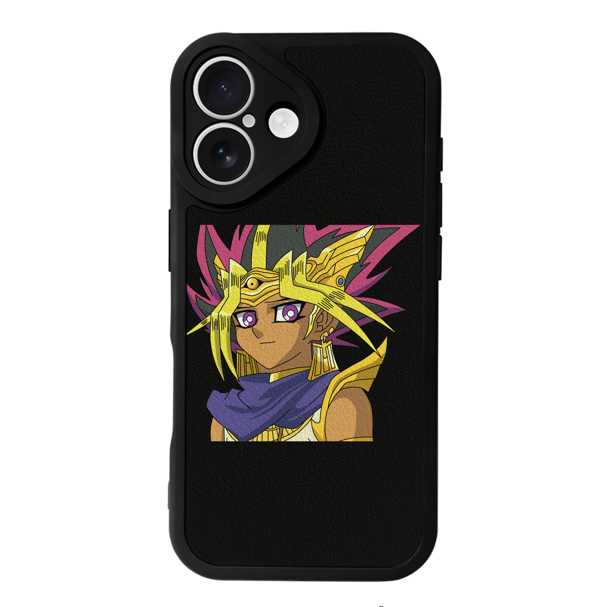（画像用） 遊☆戯☆王 Yu-Gi-Oh! 【iPhone 16シリーズ対応】シリコンスマホケース（レザー調） 材質：シリコン